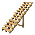 VINUOVO - BERLIN Escalier extérieur bois 12 marches H 207cm L-100cm - sans contre marche - vignette