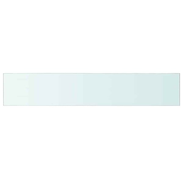 VIDAXL - vidaXL Panneau pour étagère de salon chambre Verre transparent 110 x 20 cm - large