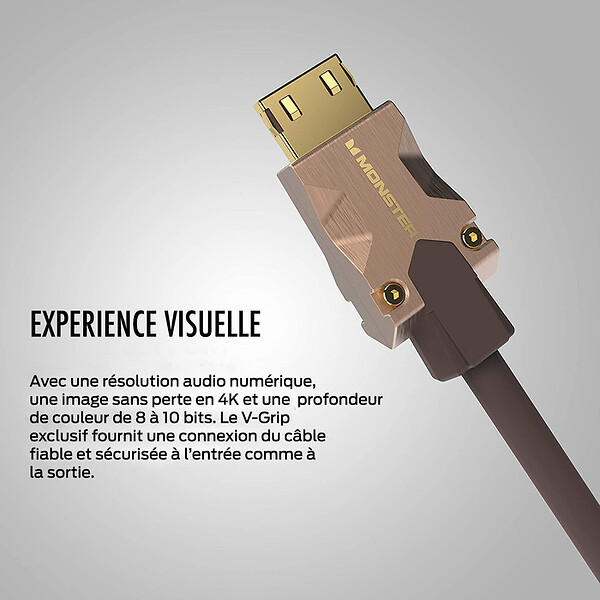 MONSTER - CABLE HDMI M2000 UHD 4K HDR10+ 25GBPS 5M - large