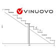 VINUOVO - BERLIN Escalier extérieur bois 12 marches H 207cm L-160cm - sans contre marche - vignette