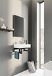 AQUARINE - Lave-mains blanc mat avec support noir - CAMDEM PACK - Lave-mains blanc avec support - vignette