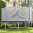 SPORTNOW - Filet de sécurité trampoline porte zipée Ø 366 cm 8 poteaux bleu noir - vignette