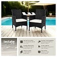 TECTAKE - Lot de 2 fauteuils de jardin en rotin avec 2 sets de housses noir/beige - vignette