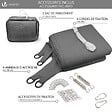 VOUNOT - Voile d'ombrage rectangulaire avec 24pcs kit de fixation 3x2.5 Gris - vignette