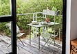 PROLOISIRS - Set table avec 2 chaises pliantes Balcon en acier - vert - vignette