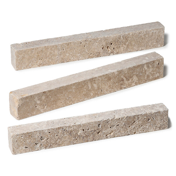 RO'MA NATURE - Bordure de jardin Travertin Beige Mix 50x7x5 cm (lot de 15 bordures soit 7,5 mètres) - large