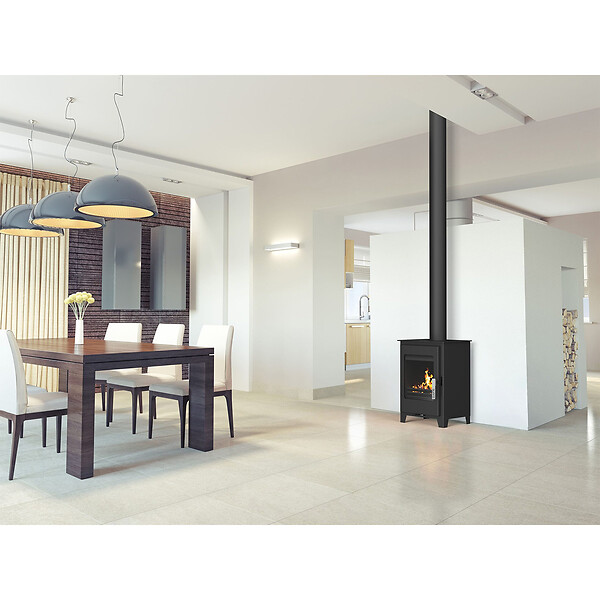 SUPRA - Poêle à bois OSCAR 4,8KW acier/fonte - étanche - eco design - large