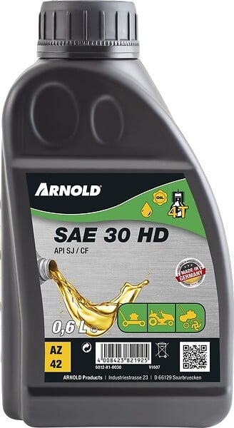 CENTRALE BRICO - Huile moteur monograde SAE 30 HD pour les moteurs 4 temps des petites machines - 0,6 l - large
