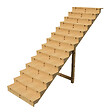 VINUOVO - BERLIN Escalier extérieur bois 14 marches H 241cm L-120cm fermé - vignette