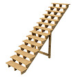 VINUOVO - BERLIN Escalier extérieur bois 14 marches H 241cm L-100cm - sans contre marche - vignette