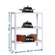 SIMON RACK - Etagère Simon Rack Simonhome click mini 3/300 blanc 3 niveaux 900x800x300mm SIMONRACK - vignette