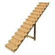 VINUOVO - BERLIN Escalier extérieur bois 14 marches H 241cm L-80cm fermé - vignette