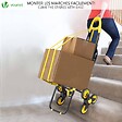 VOUNOT - Chariot de courses pliable avec siege Jaune - vignette