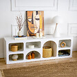 CONCEPT USINE - Buffet bas 7 niches design organique blanc 160x50cm FERLIS - vignette