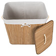 TECTAKE - Panier à linge bambou rectangulaire beige - vignette