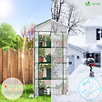 VOUNOT - Serre de jardin avec etageres et bache PE renforcee 135gr/m2 69x49x160cm blanc - vignette