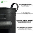 VOUNOT - Lot de 3 sacs de plantation non tisse avec fenetre velcro et poignee 43L Noir - vignette