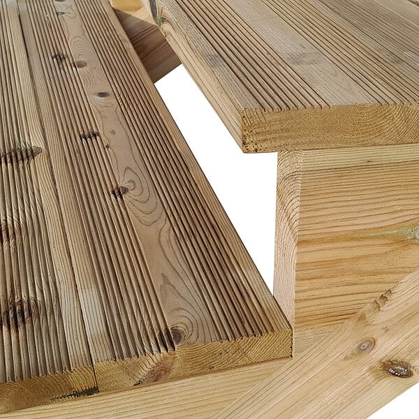 VINUOVO - BERLIN Escalier extérieur bois 14 marches H 241cm L-100cm - sans contre marche - large