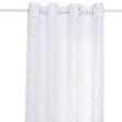ATMOSPHERA - Voilage motif feuilles "Lazi" blanc 140x240cm - vignette