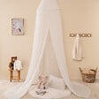 ATMOSPHERA - Ciel de lit "Lili" en gaze de coton H 250 cm blanc - vignette