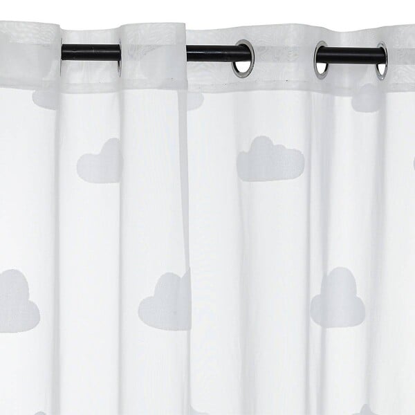 ATMOSPHERA - Voilage enfant "Nuage" 140x240cm blanc - large