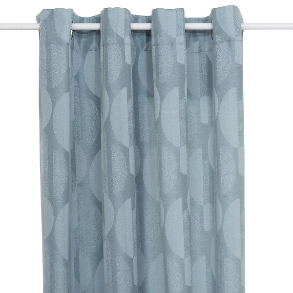ATMOSPHERA - Rideau "Wimbi" jacquard bleu clair 140x260cm - large