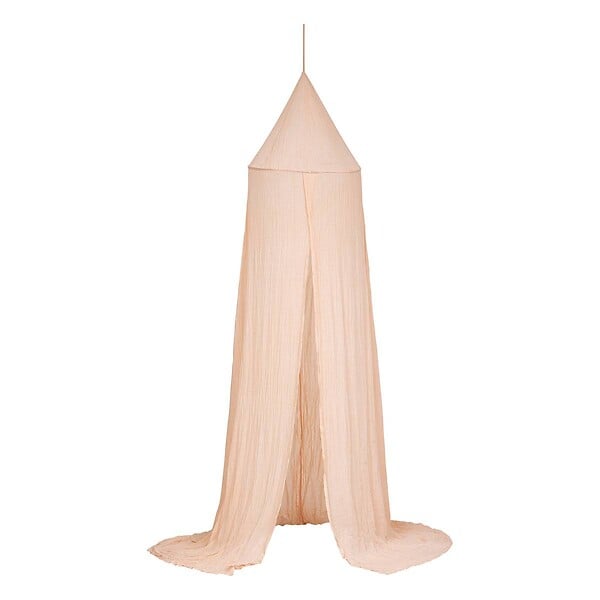 ATMOSPHERA - Ciel de lit "Lili" en gaze de coton H 250cm rose - large