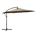 KZ GARDEN - Parasol de Jardin Inclinable Ø300cm Design Sable et Bordure Marron - Parasol déporté Toile Polyester Anti UV KZ GARDEN - vignette
