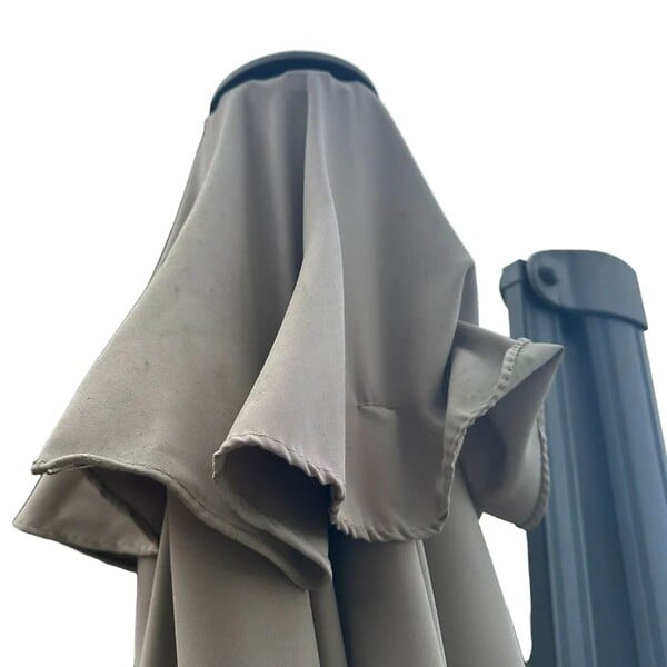 KZ GARDEN - Parasol Déporté Jardin Ø350 cm - Rotatif 360°, Toile Polyester - Parasol de Terrasse, Balcon, Piscine KZ GARDEN - large