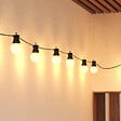 ATMOSPHERA - Guirlande d'extérieur solaire "Soa" noir & blanc H800cm - vignette