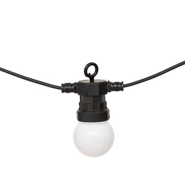 ATMOSPHERA - Guirlande d'extérieur solaire "Soa" noir & blanc H800cm - large