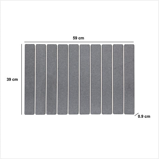 5 FIVE SIMPLY SMART - Tapis de bain caillebotis en diatomite gris 59x39cm - large