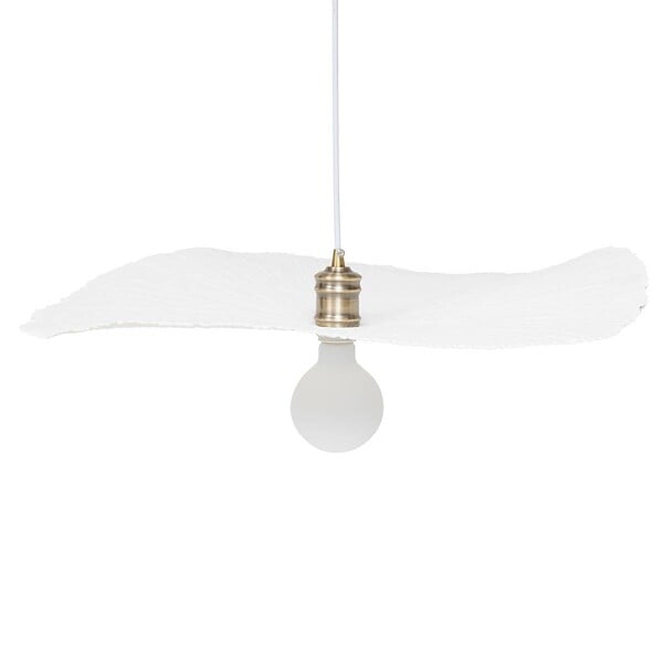 ATMOSPHERA - Suspension en papier maché "Tehani" blanc D57cm - large