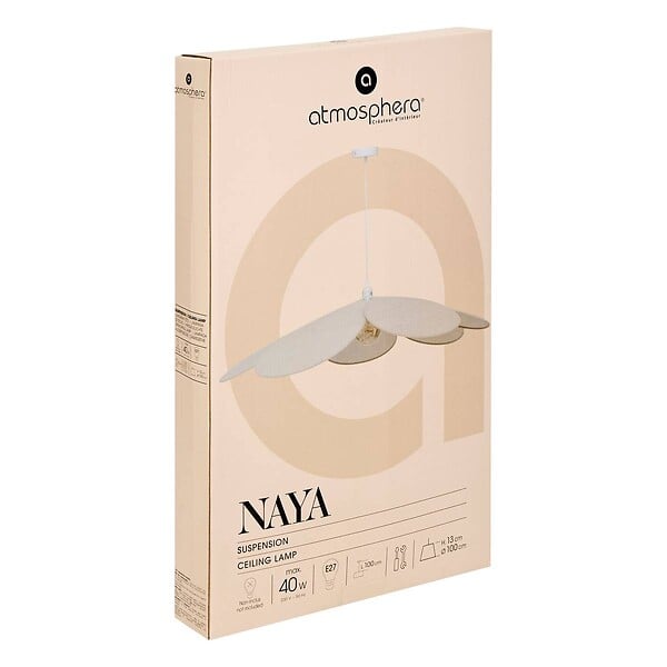 ATMOSPHERA - Suspension pétales "Naya" beige D100cm - large