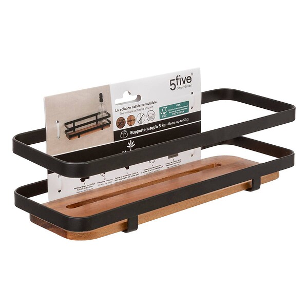 5 FIVE SIMPLY SMART - Étagère de douche "Blackacia" en acacia - large