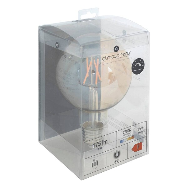 ATMOSPHERA - Ampoule LED "Globe" ambre D10cm E27 - large