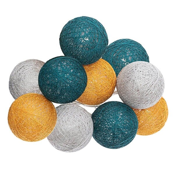 ATMOSPHERA - Guirlande LED à piles 10 boules - large