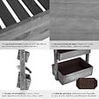 TECTAKE - Jardinière verticale FLORA en bois laqué avec toile de paillage gris - vignette