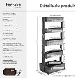 TECTAKE - Jardinière verticale FLORA en bois laqué avec toile de paillage gris - vignette