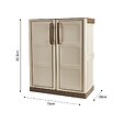 ARTPLAST - Armoire de Rangement Garage Atelier - Armoire basse 2 portes et 1 étagère Polypropylène 70 x 39 x 85.5cm Charge 20 kg - vignette