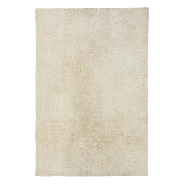 ATMOSPHERA - Tapis "Row" matière recyclée blanc chaud 150x200cm - large