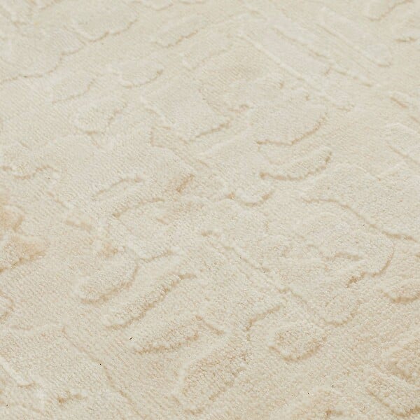 ATMOSPHERA - Tapis "Row" matière recyclée blanc chaud 150x200cm - large