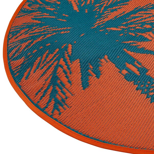 ATMOSPHERA - Tapis d'extérieur "Yucatan" bleu canard D120cm - large