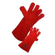 PROWELTEK - Gants Anti Chaleur Taille10 Rouge - Gants en Cuir Croute de Bovin Manchette 15cm Protection thermique pour soudure, métallurgie - vignette