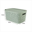 5 FIVE SIMPLY SMART - Panier "Tressy" en plastique sauge 6,7L - vignette