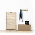 5 FIVE SIMPLY SMART - Pouf de rangement "Mix 'n' Modul" en toile de jute beige 76x38cm - vignette