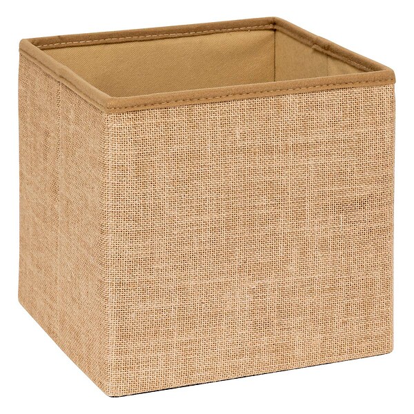 5 FIVE SIMPLY SMART - Pouf de rangement "Mix 'n' Modul" en toile de jute 31x31cm - large