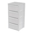 ARTPLAST - Commode 4 tiroirs Blanc - Meuble de Rangement Chambre Bureau Buanderie 39 x 38.5 x H 80.5 cm Art Plast - vignette