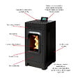 INTERSTOVES - Poêle à granules ROMA A+ 8 Etanche - - vignette