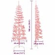 VIDAXL - vidaXL Demi sapin de Noël artificiel mince avec support Rose 180 cm - vignette